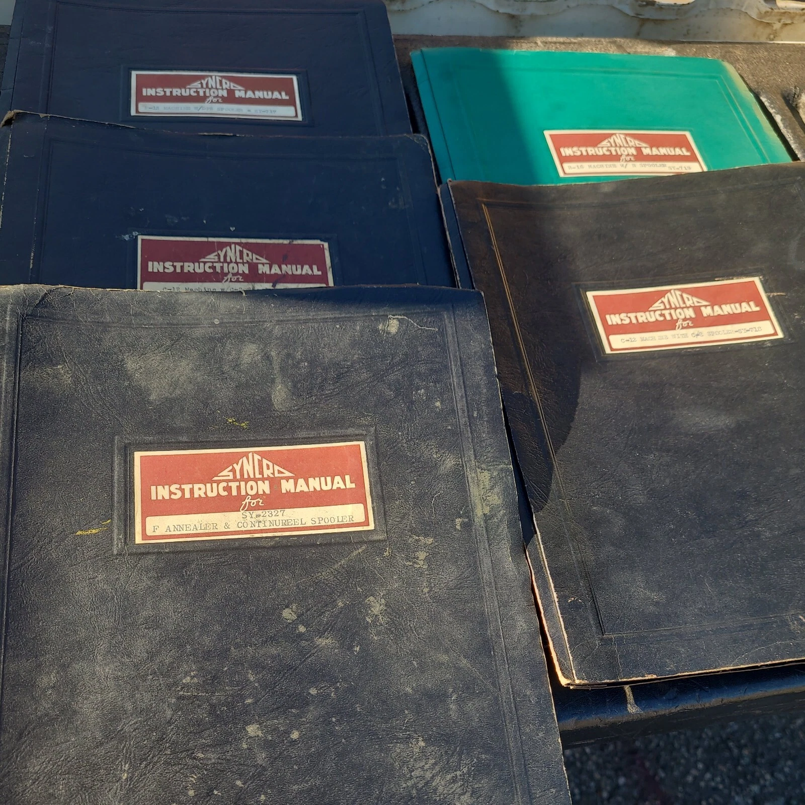 Lot of 5 Syncro Instruction Manuals Spooler Machines 1960 Perth Amboy New Jersey