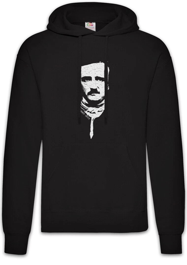 Edgar Hoodie Pullover Portrait Allan Allen Symbol Poe Raven Nevermore Horror