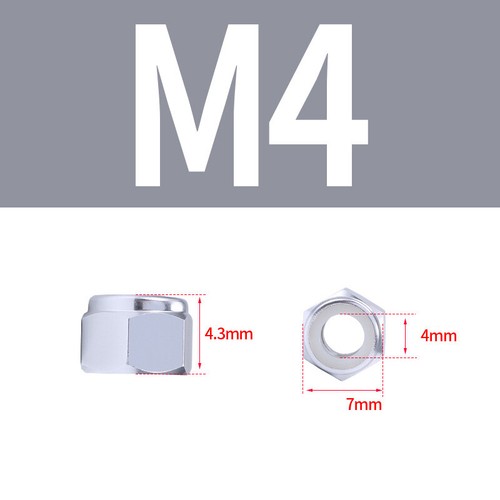 Sicherungsmutter Aluminum DIN 985 Selbstsichernde Muttern Stoppmuttern M2 ~ M8 - Picture 48 of 82