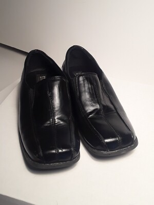 Stacy Adams 41249B-01 Nate Boys Black Dress Shoes Loafers Size