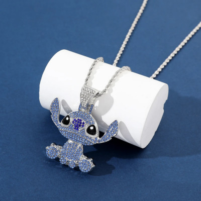 Stitch Large Necklace Movie Television Jewelry Lilo & Stitch Cartoon Pendant