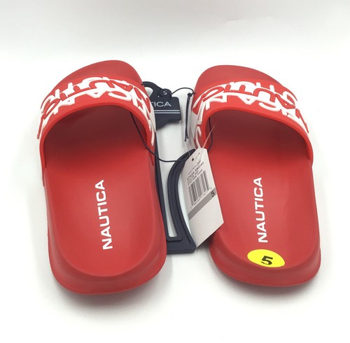 Nautica Nara and Red White Slip-On Flat Sandal Womens Size 5M New Without Box - Picture 4 of 8