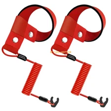 2PCS Stop Kill Safety Key Lanyard for Kawasaki Jet Ski JT750 900 1100 1200 1500
