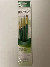 Princeton Art & Brush Synthetic Hair Bristles Acrylic Watercolor & Tempera 4pc