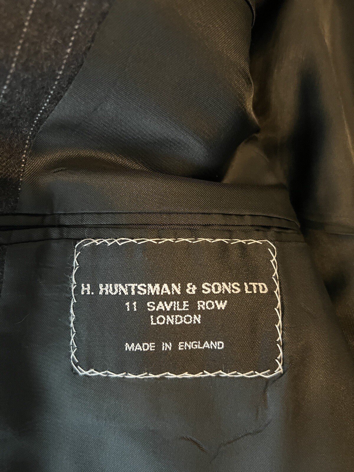 FILA Giacca sportiva H. Huntsman & Sons Savile Row lana tweed un pulsante 40 S UK 78W