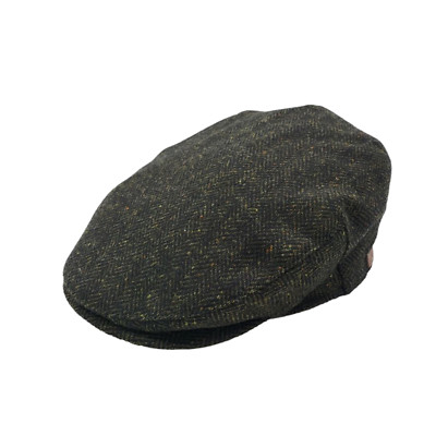 Herren Fischgrät Tweed Flatcap Vintage Baker Boy Wollmütze Gatsby Look