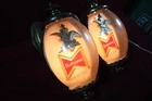 ** VINTAGE BUDWEISER ANHEUSER BUSH SCONCES LIGHTED SIGN KING OF BEERS PAIR **