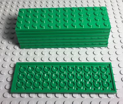 Lego pieces Green Plates 4x12 City Friends Building parts