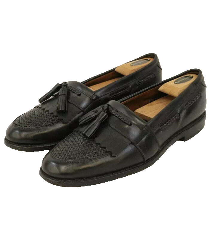 Allen Edmonds Cody Black Leather Tassel Dress Shoe Loafers  display picture 1
