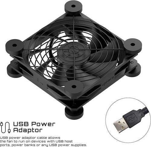 Uphere 120Mm Quiet USB Powered Fans 5V Computer Cooling Fan - Picture 4 of 7