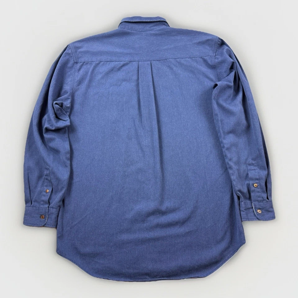 Camisa clásica con botones azul preppy Y2K Bugle Boy años 90 ropa para hombre M Foto 2 de 4