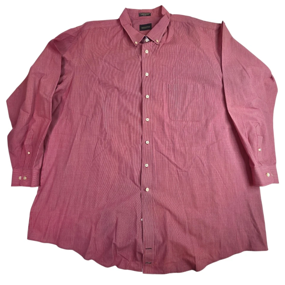 男式 Alexander Lloyd 纽扣衬衫正装衬衫 4XLT 红色 — 第 3/4 张图片