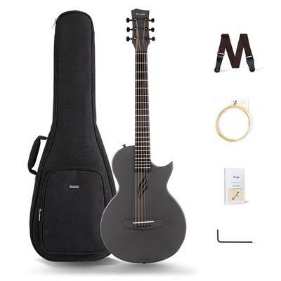 Enya Nova Go Carbon Fiber Travel Acoustic Guitar | 35 Inch-Acoustic, Black