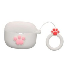 Silicone Case Compatible with JBL Tune Flex Case Cover - Cat White