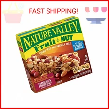 Nature Valley Chewy Fruit & Nut Granola Bars, Cranberry Pomegranate, 6 Bars, 6.7