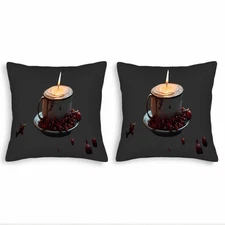 Set of 2 Decorative Throw Pillow Covers 18x18in -  for Couch Bed Car