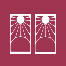 Demon Slayer Hanafuda Earrings Stickers - Set of 2 - Waterproof Vinyl Decal