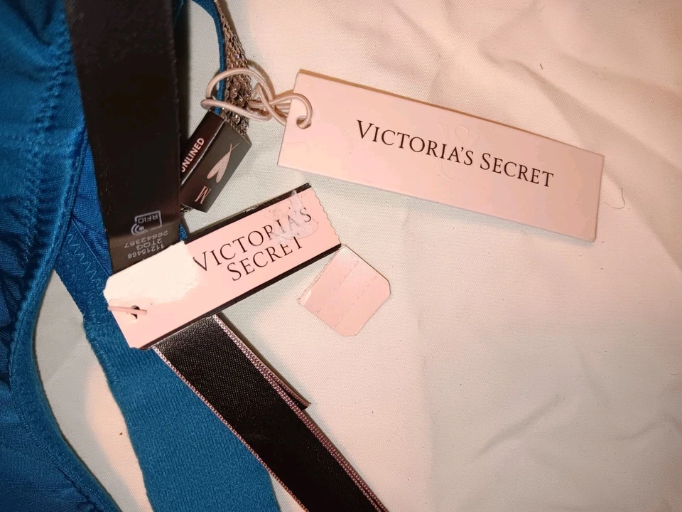 Victoria Secret Very Sexy Adjustable Bling Strap Bralette Blue Size Medium NWT B - Image 3 of 4