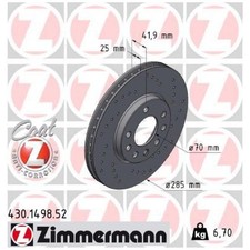 2x Bremsscheibe vorne für Opel Signum CC Z03 Vectra C Z02 | 26206712
