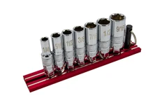 VIM Tools 7-Piece Dual Drive Fractional SAE Deep Chrome Sockets Set VIM DD400D