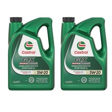 SALE- 2 PACK- CASTROL GTX High Mileage 5W-20 Synthetic Blend Motor Oil, 5 Quarts 17.32 per gallon