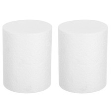Runde Schaumstoff-Kuchenattrappe f&uuml;r 4"x5", wei&szlig;, 2 St&uuml;ck