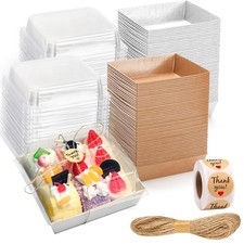 Mini cajas para charcuter a con tapas transparentes Cajas de papel para postres