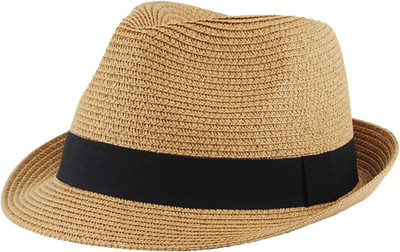 Kids Straw Fedora Panama Hat Toddler Summer Beach Sun Hat 2-5 Yrs