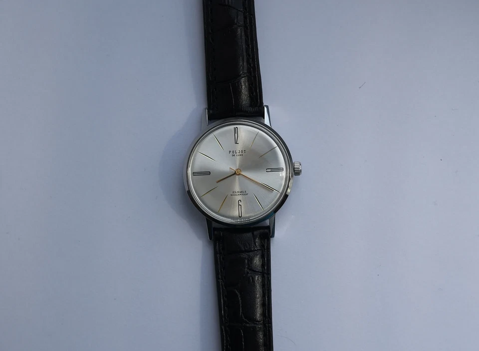 Poljot de Luxe Ultra Slim Wrist Watch Soviet Men's Vintage Mechanical Watch USSR - Image 3 of 4