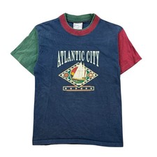 Vintage 90s Atlantic City T Shirt Youth Boys Large Single Stitch Made In USA