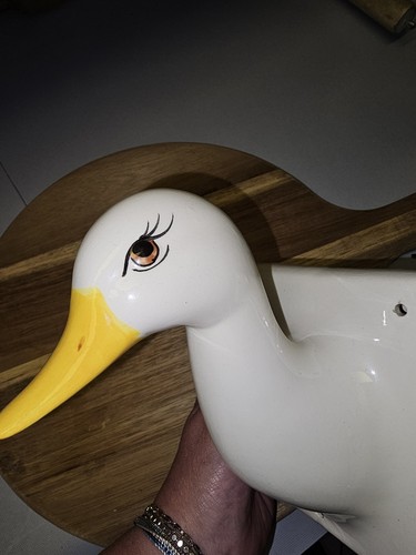 Grembiule grembiule da parete anatra oca ceramica vintage decorazione gancio - Foto 6 di 7