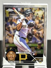 2023 Topps Chrome - #108 - Cal Mitchell - Pittsburgh Pirates Rookie