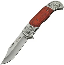 Rite Edge Linerlock A/O Folding Knife 3.5" Stainless Blade Pakkawood Handle