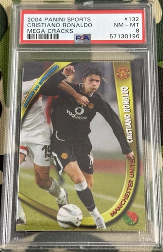 2004 Panini Sports Mega Cracks Cristiano Ronaldo #132 PSA 8 RARE