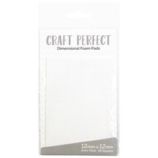 Craft Perfect Dimensional Foam Pads 12mmX12mm-White - 3 Pack