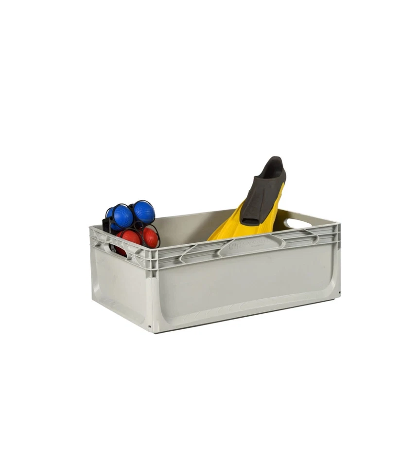 CONTENITORE MODULARE IMPILABILE ARTPLAST "EUROBOX" IN POLIPROPILENE GRIGIO 60... - Immagine 3 di 3