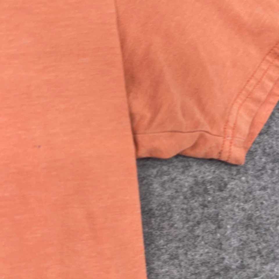 Camisa Hurley Para Hombres Pequeña Naranja Cuello en V Manga Corta Ajuste Premium Hebilla Camiseta Suave Foto 4 de 4