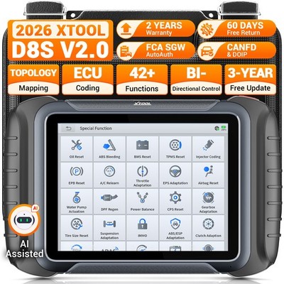 USED XTOOL D8S OBD2 Diagnosegerät, Topologiekarte, Schlüsselprogrammierer IMMO