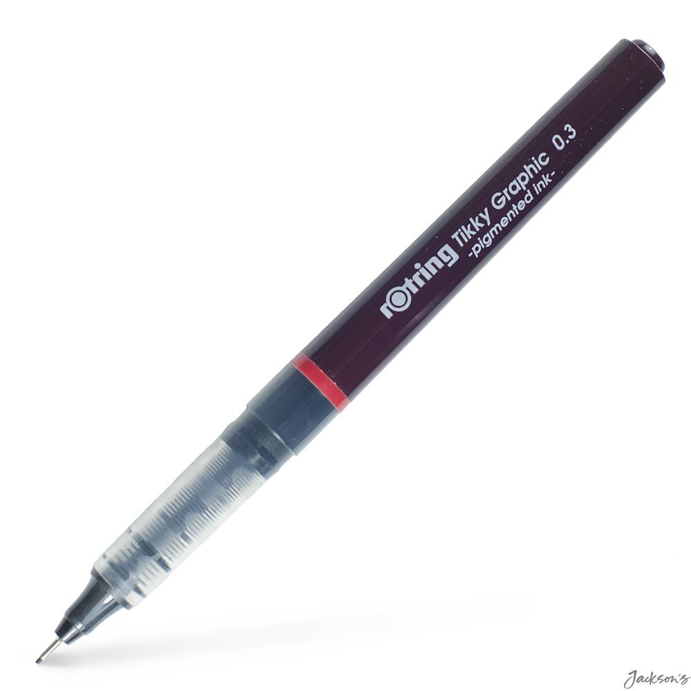 Rotring Tikky Graphic Fineliner Pen Pigment Ink 0.30 mm Black Drawing