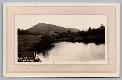 Ruby Mountain from 13th Brook North River NY Adirondacks RPPC N3
