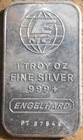 Engelhard 1 oz .999+ Fine Silver Bar - Large/Wide E W/"MC" Under Rarer Bar 🔥