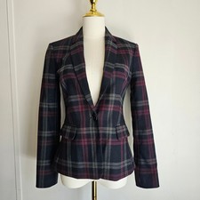 Express Plaid Blazer Size 0 Preppy Academic Career Fitted Jacket