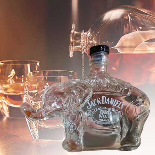 Animal Statue Whisky Liquor Bottle Whiskey Glass Decanter Wine Container Decor - Imagen 8 de 16