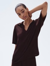 H&M Women's KNIT TOP WITH COLLAR Size M NWT