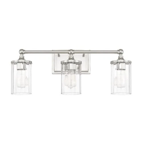 New Capital Lighting 120731PN-423 Camden 3 Light 24 Wide Bathroom Vanity Light - Picture 1 of 2