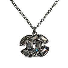 Chanel Coco Mark Necklace Women Silver One Size 680010