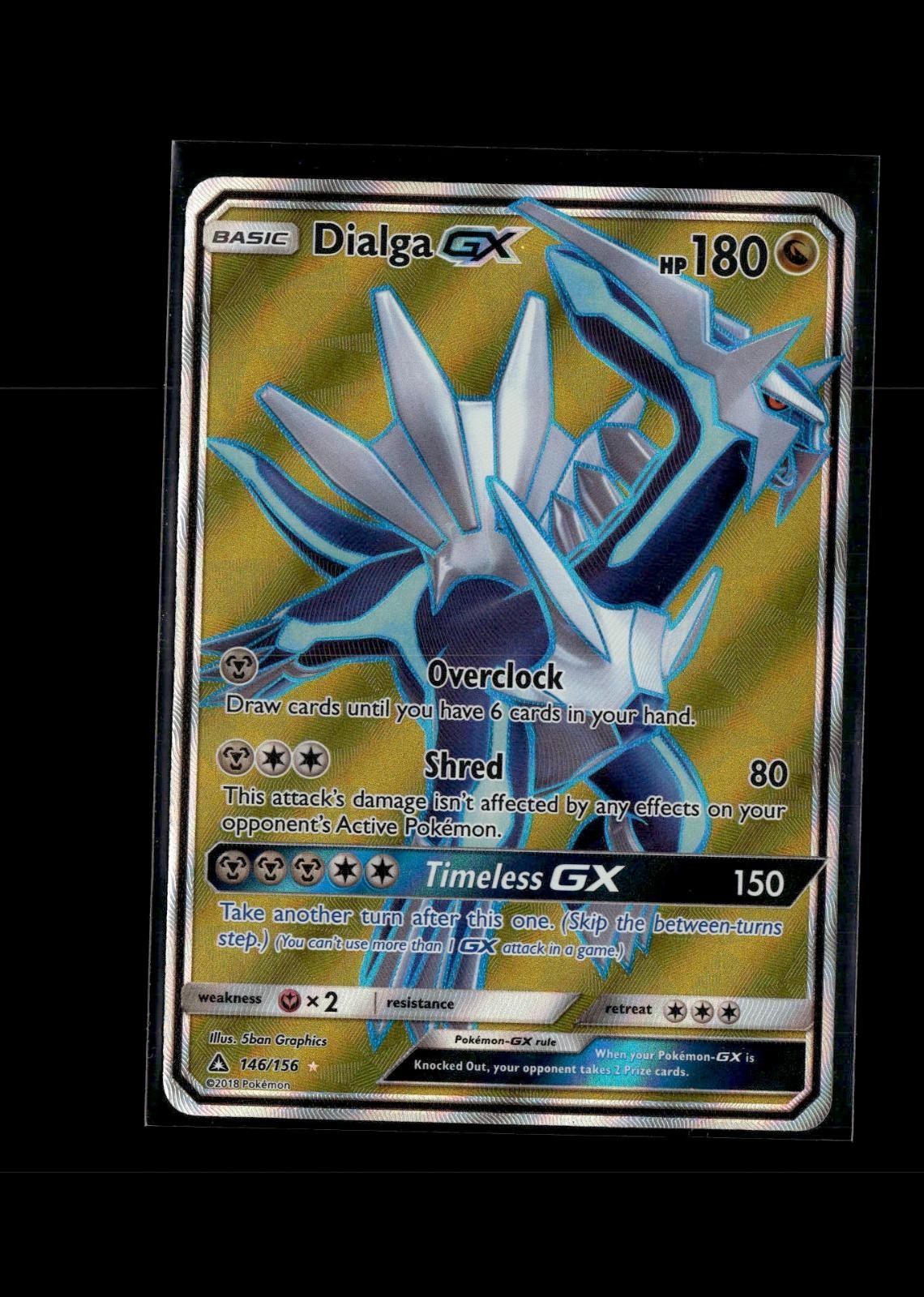 Dialga GX 146/156 Ultra Rare Ultra Prism Pokemon Holo Near Mint
