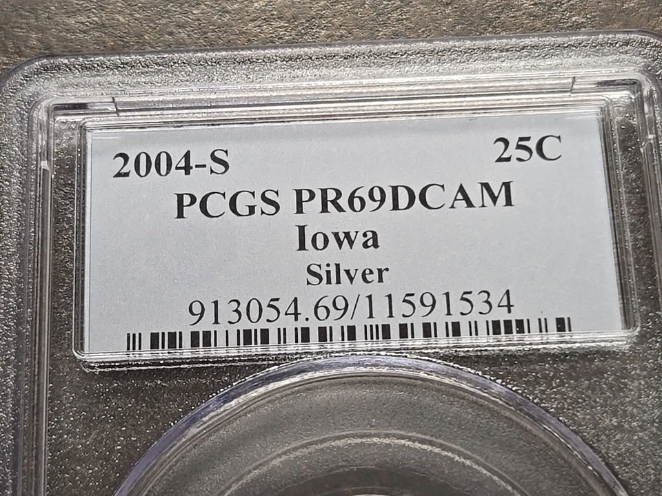 2004-S Iowa Statehood Quarter Silver Proof PR69DCAM PCGS Graded 25C - Image 3 of 4