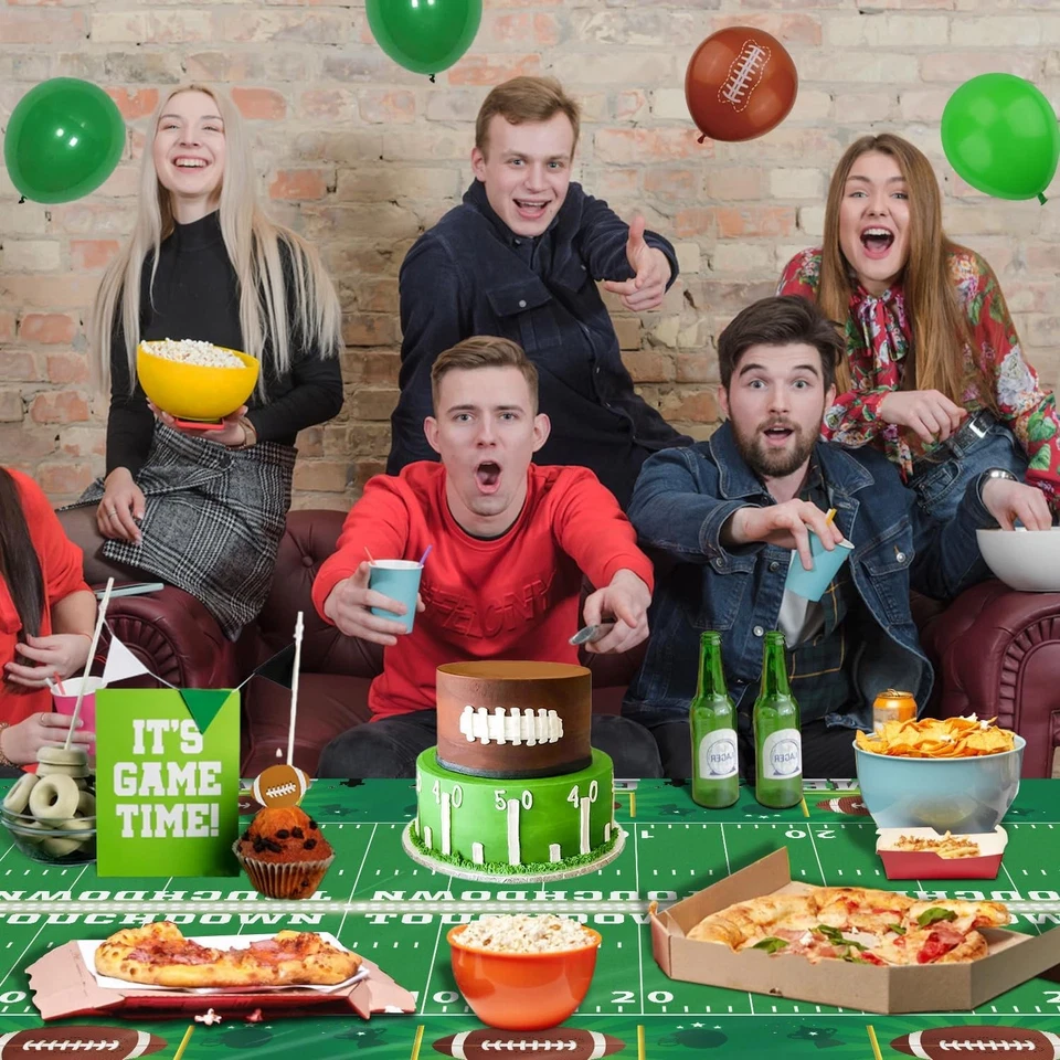 4 упаковки футбольная скатерть PE футбол день рождения настольная обложка футбольная тема вечеринка - Изображение 4 из 4