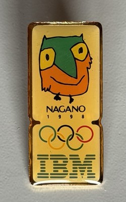 1998 Winter Olympic Games Nagano Japan IBM Mascot Sponsor Pin